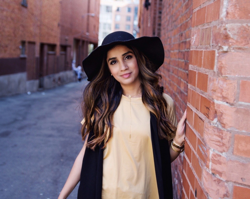 Mustard top with hat faiza inam sincerely humble forever21 boots louis vuitton 2