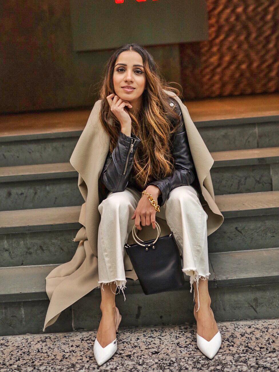 Leather jacket toronto weather cold faiza inam sincerely humble fashion blog ootd street style 2