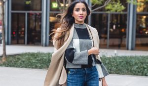 Comfy checkered top and coat boohoo coat shein sweater boots fall look fall inspired