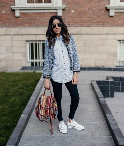 SincerelyHumble Faiza Inam OOTD Fashion style icon Shein Blazer Converse shoes pregnancy style combining blazers & runners