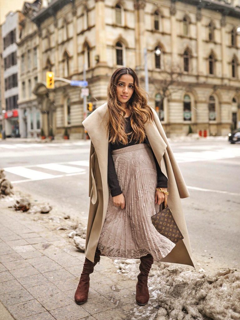 Neutral colours for Winter tulle skirt uniqlo blouse forever21 boots faiza inam sincerely humble 3