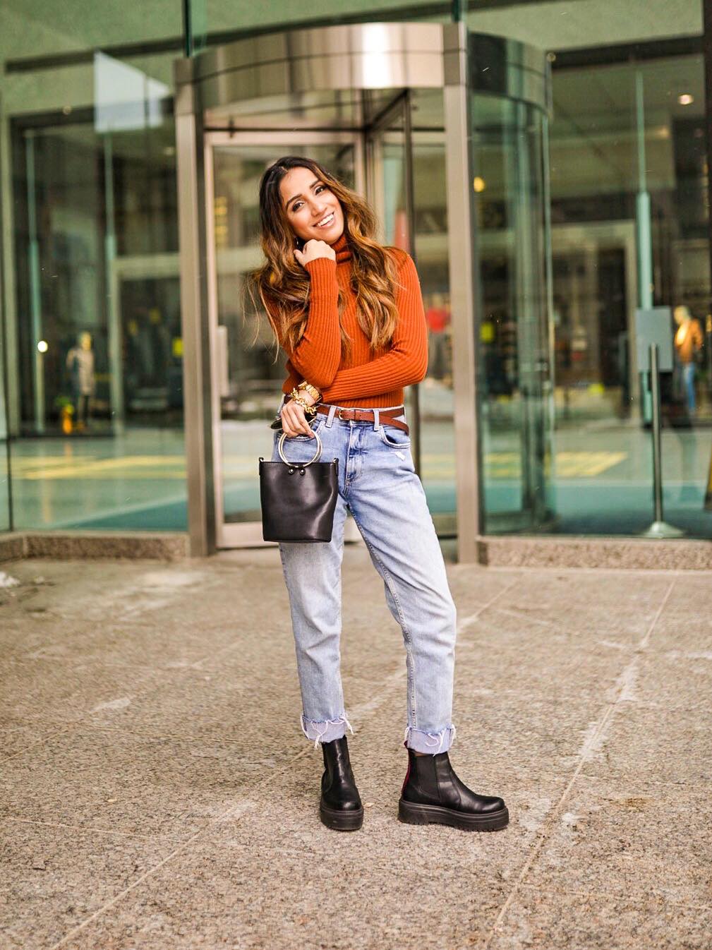 Street Style Boyfriend Jeans Toronto Fashion Week Ootd Hm Jeans Asos Boots Faiza Inam Sincerely Humble 1 Sincerely Humble