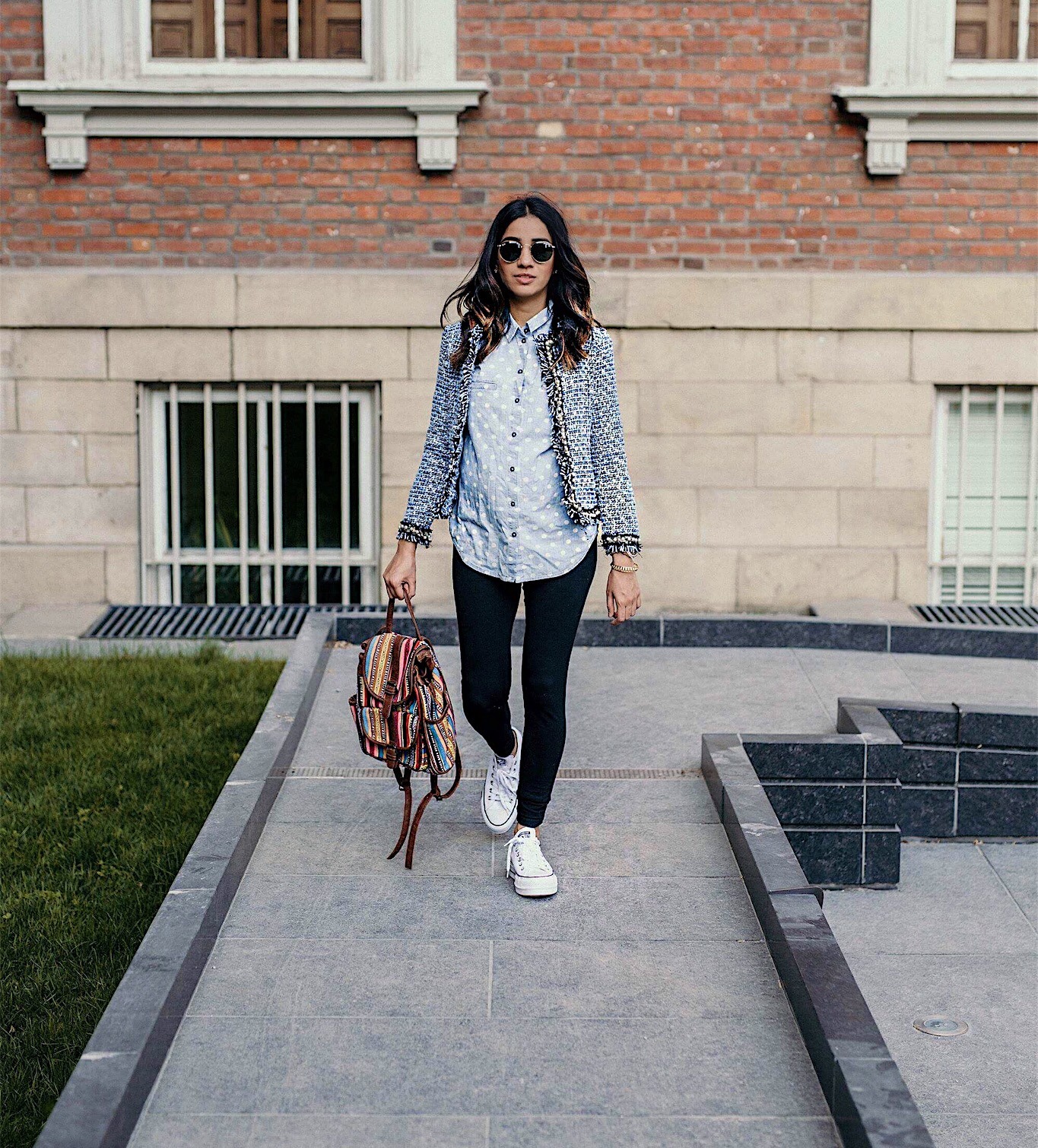 Must Have Blazers to Survive any Important Day Sincerely Humble Faiza Inam OOTD Fashion style icon Shein Blazer Converse shoes pregnancy style combining blazers runners the tweeded blazer 1