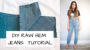DIY RAW HEM JEANS TUTORIAL 1 Frayed how to fashion style blogger 4