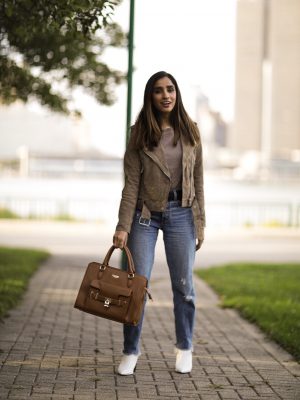 My Top 5 Fall Staples 2019 Faiza Inam SincerelyHumble Blog Ankle Boots Trend Fab Affordable Lulus Moto Jacket 2