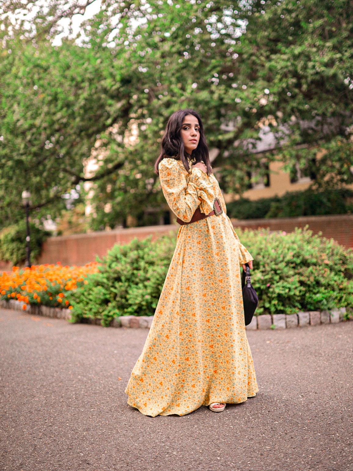 Modest Pieces I am Currently Loving Colettaa Collection Faiza Inam modest clothes look yellow flare pleated neck dress 4