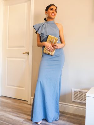 Dress to Kill Looks You Can Wear at New Years' Eve formal wear embelisment blue lulus 1